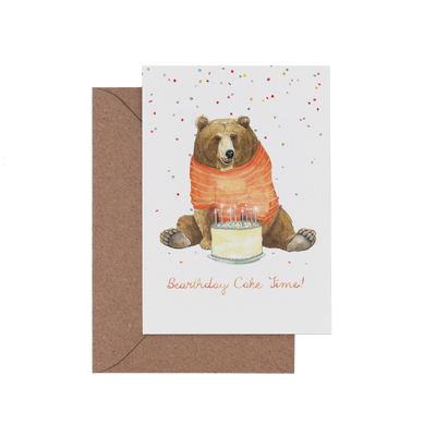 Bearthday Cake Card cut out