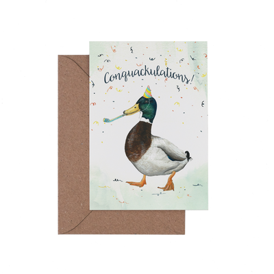 Conquackulations Duck Card