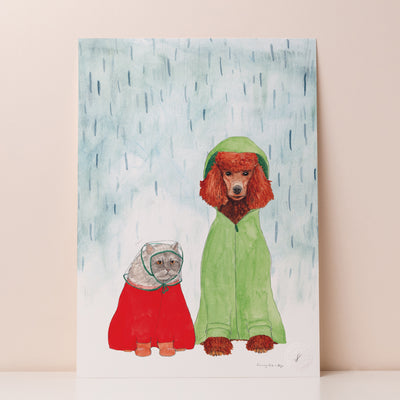 Raining Cats and Dogs Print