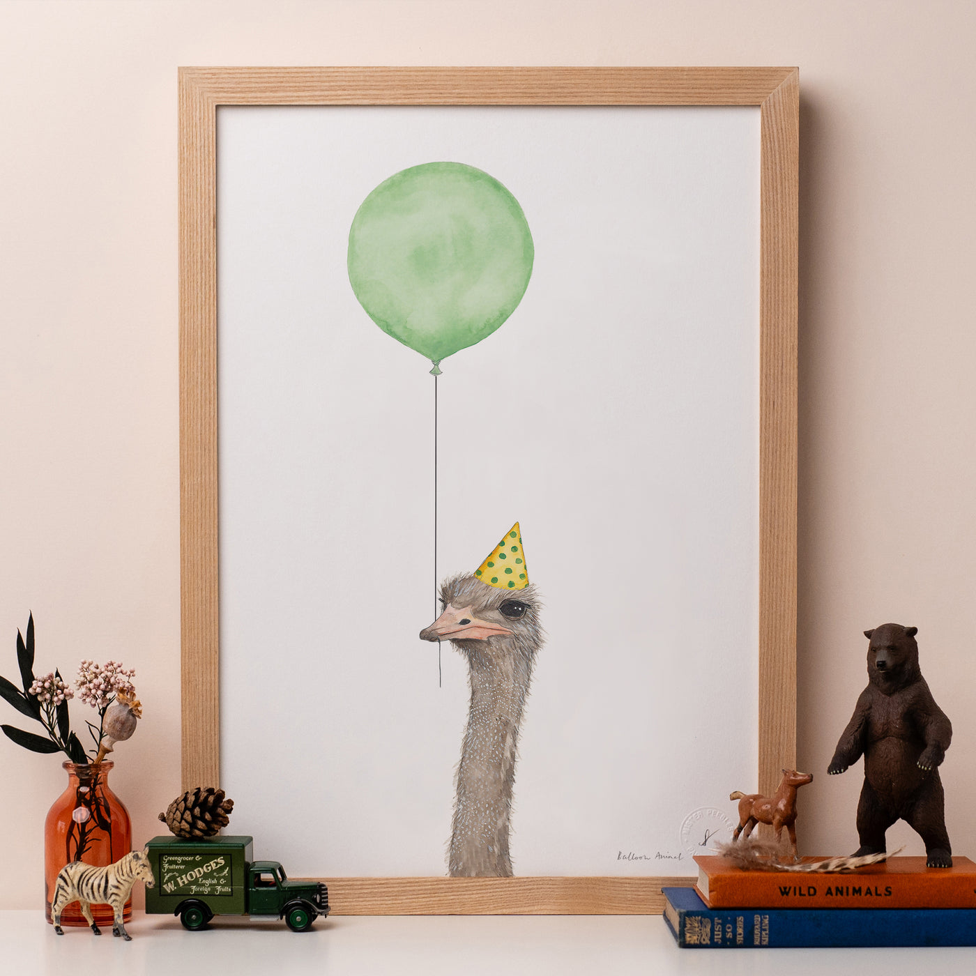 Balloon Animal Print - Ostrich