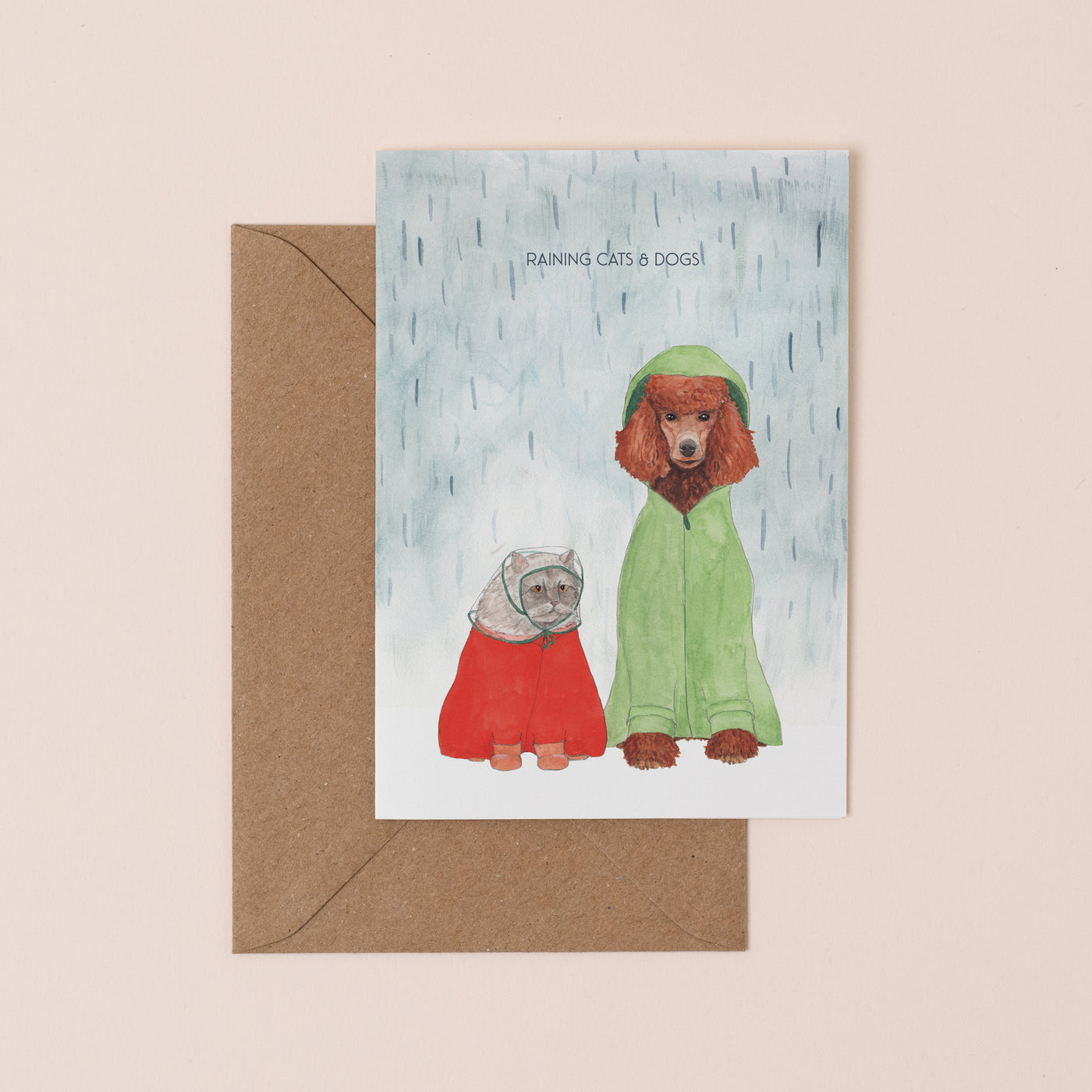 Raining Cats and Dogs Card