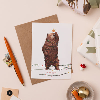 Beary Lights Christmas Card