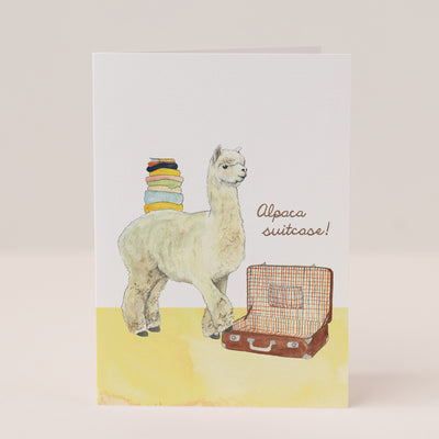 Alpaca Suitcase Card