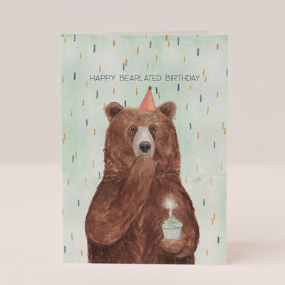 Happy Bearlated Birthday Card