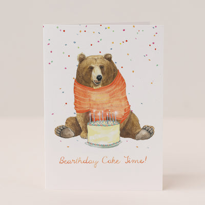 Bearthday Cake Time Birthday Card