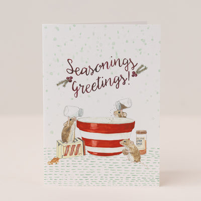 Seasonings Greetings Christmas Card