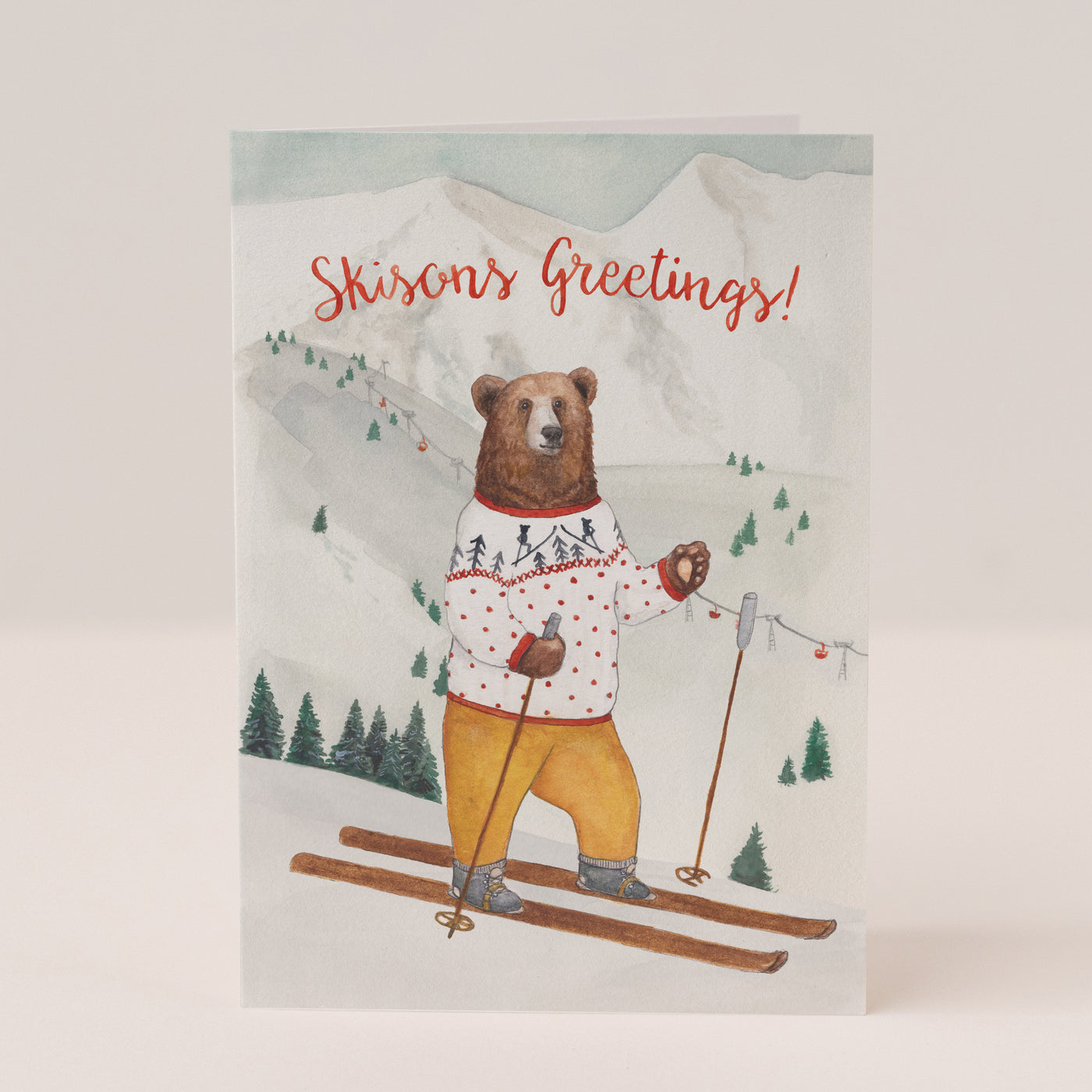 Skisons Greetings Christmas Card