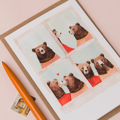 Photo Booth Kiss Card
