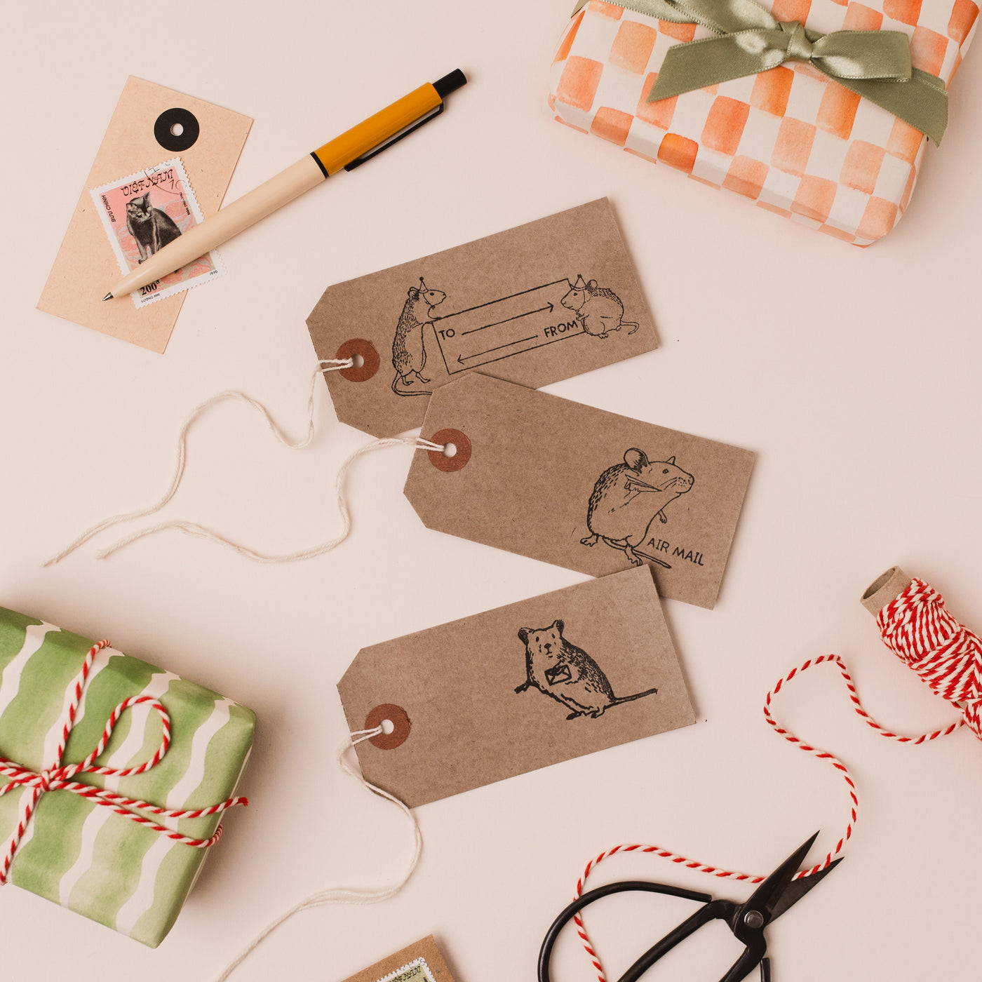 Post Mouse Gift Tags