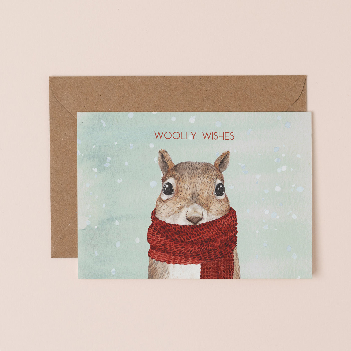Woolly Wishes Squirrel Christmas Card