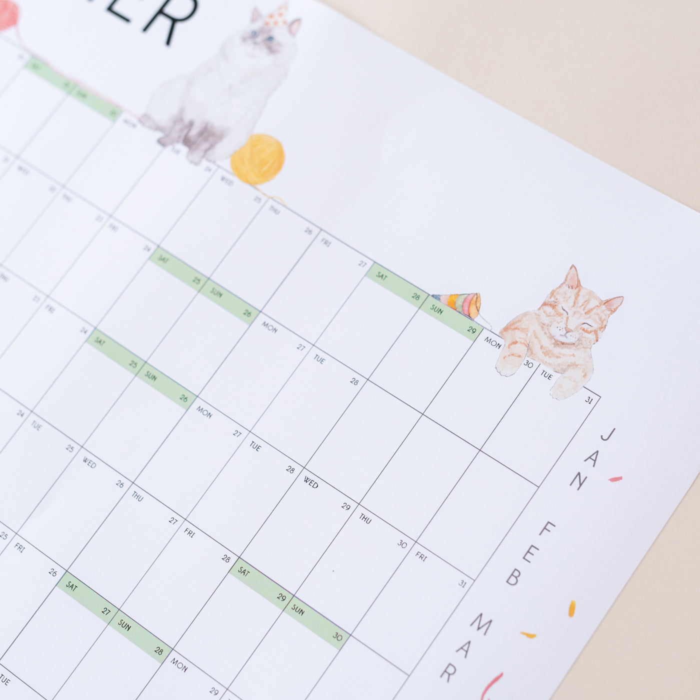 2025 Cat Party Year Planner