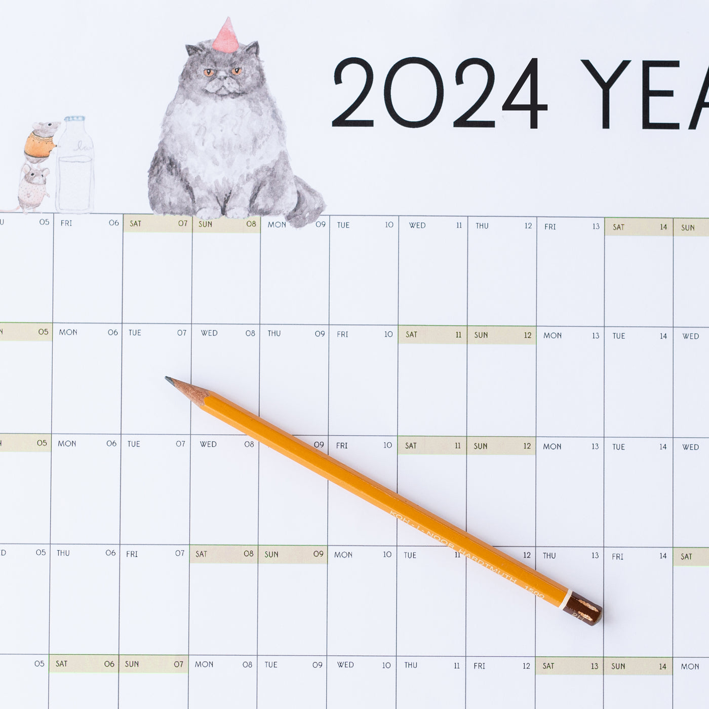 2024 Cat Party Year Planner