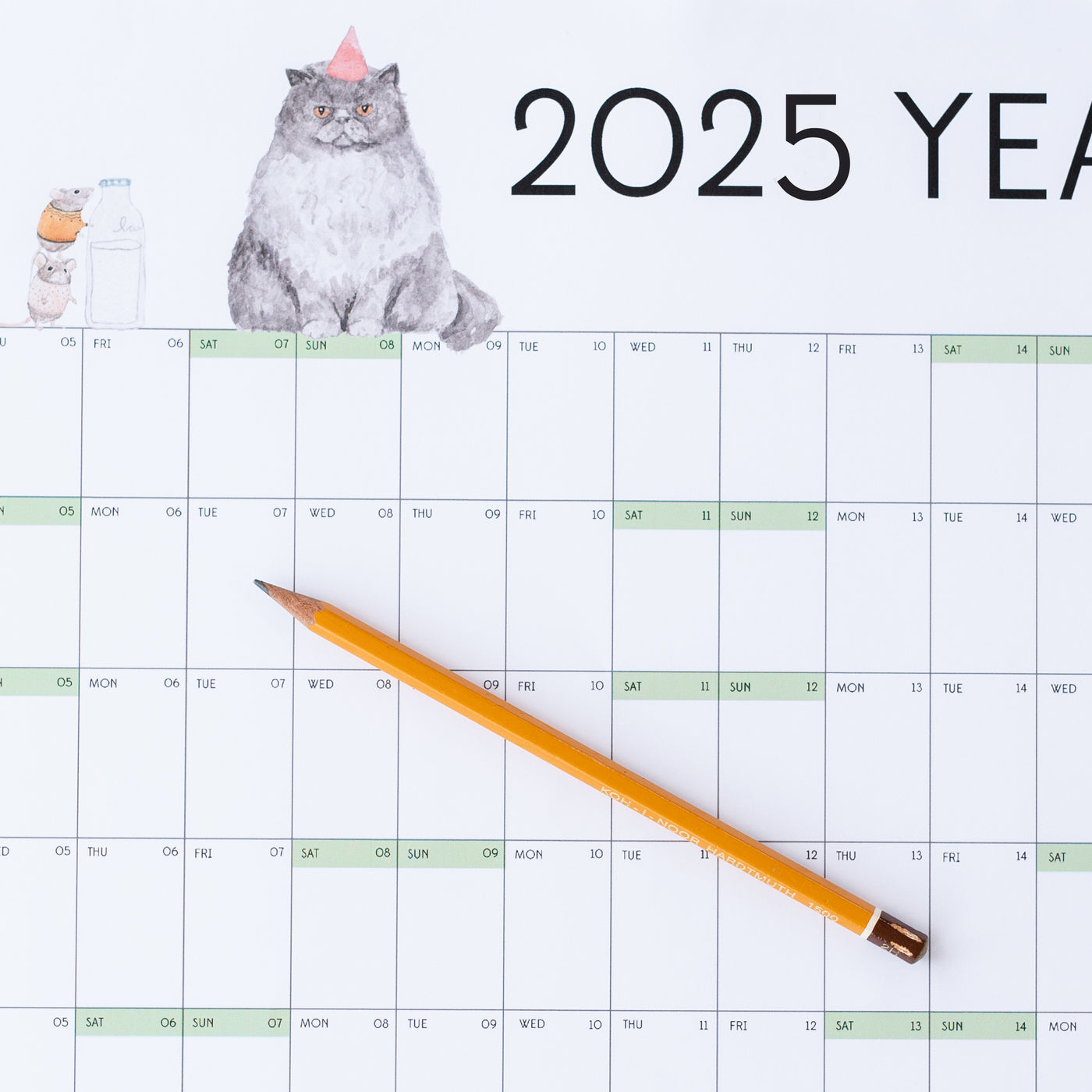 2025 Cat Party Year Planner