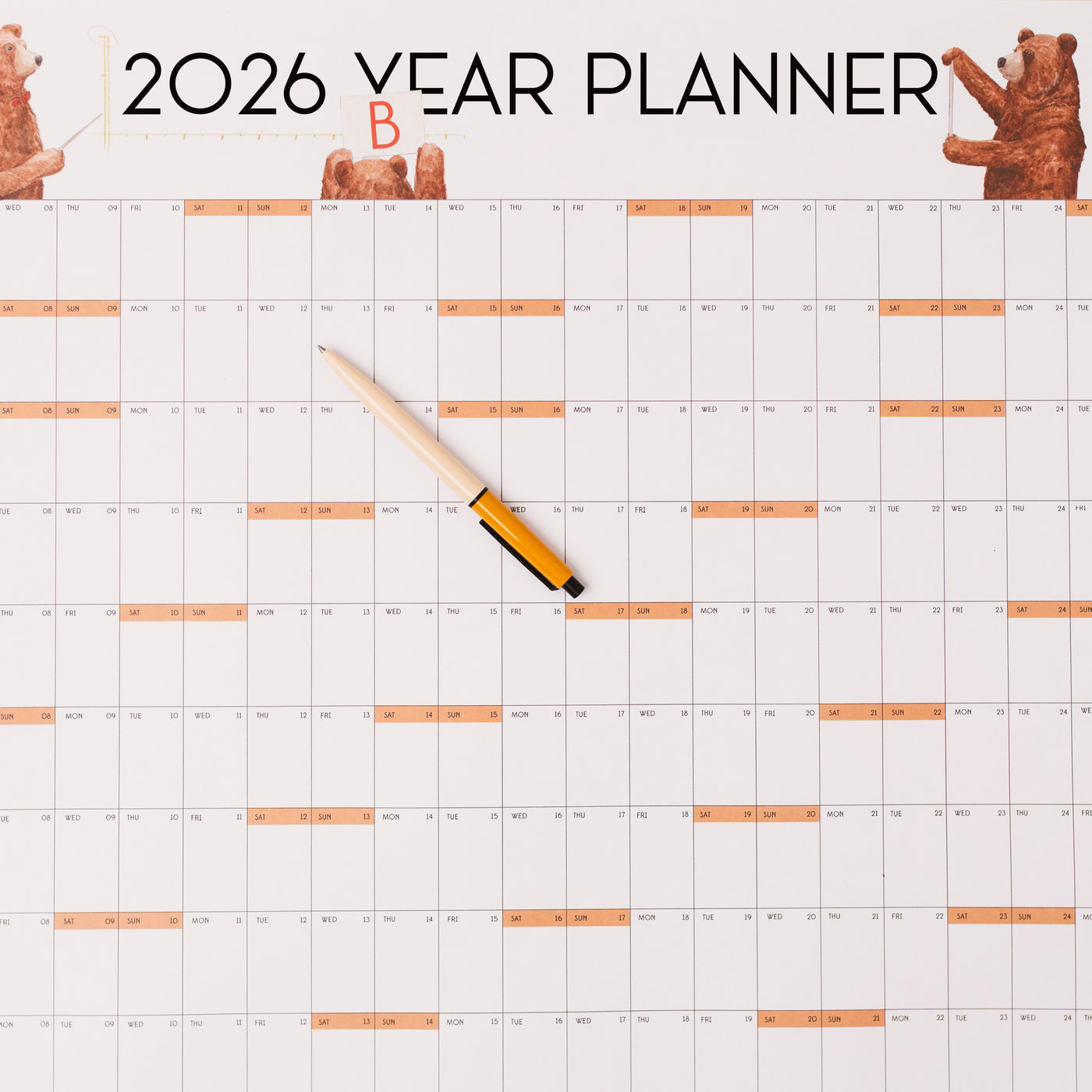 Pre order! 2026 Bear Year Planner