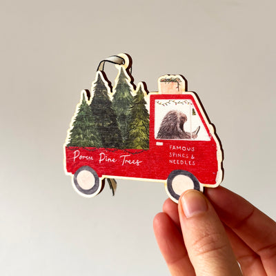 Porcu Pine Tree Wooden Decoration