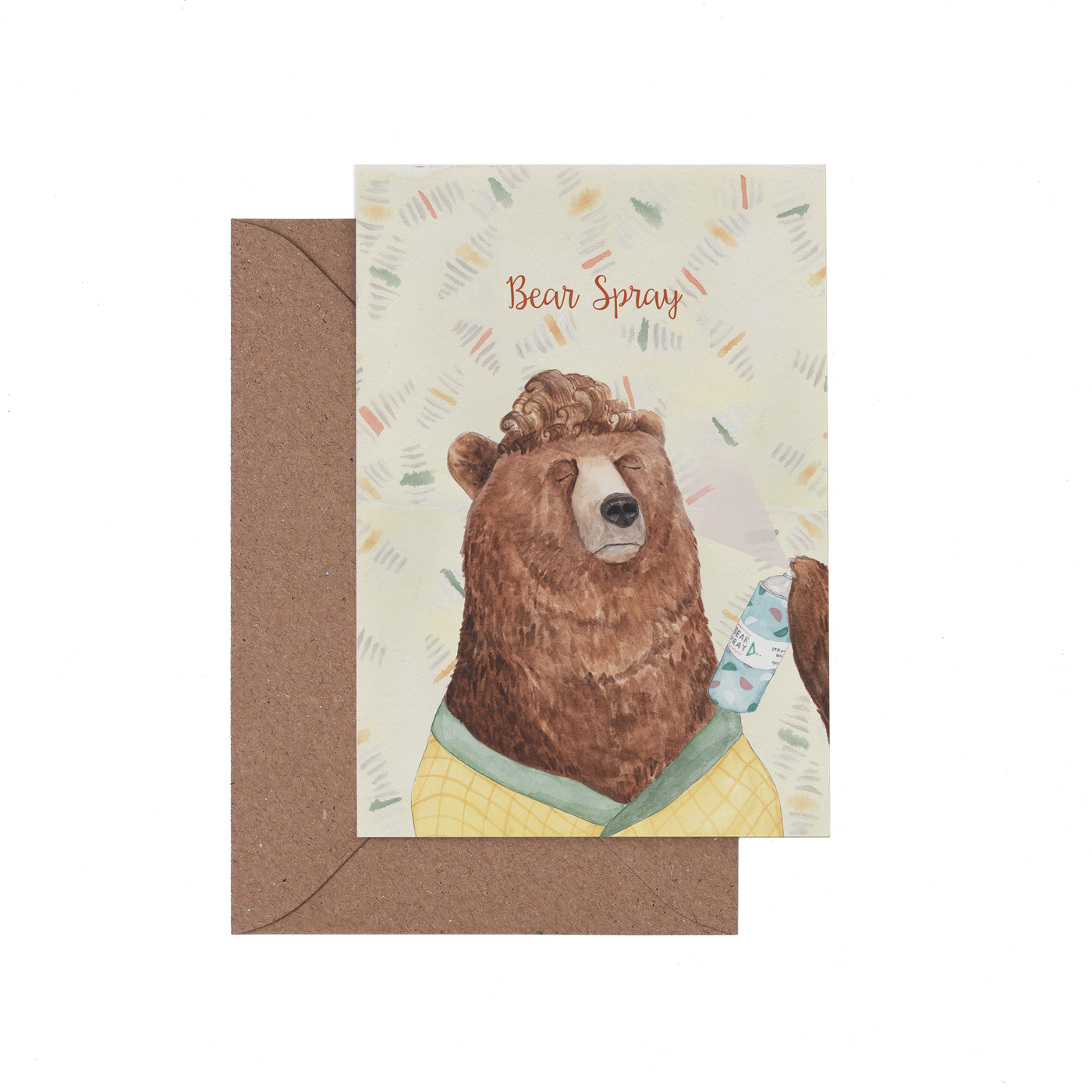 Cut out bear spray card