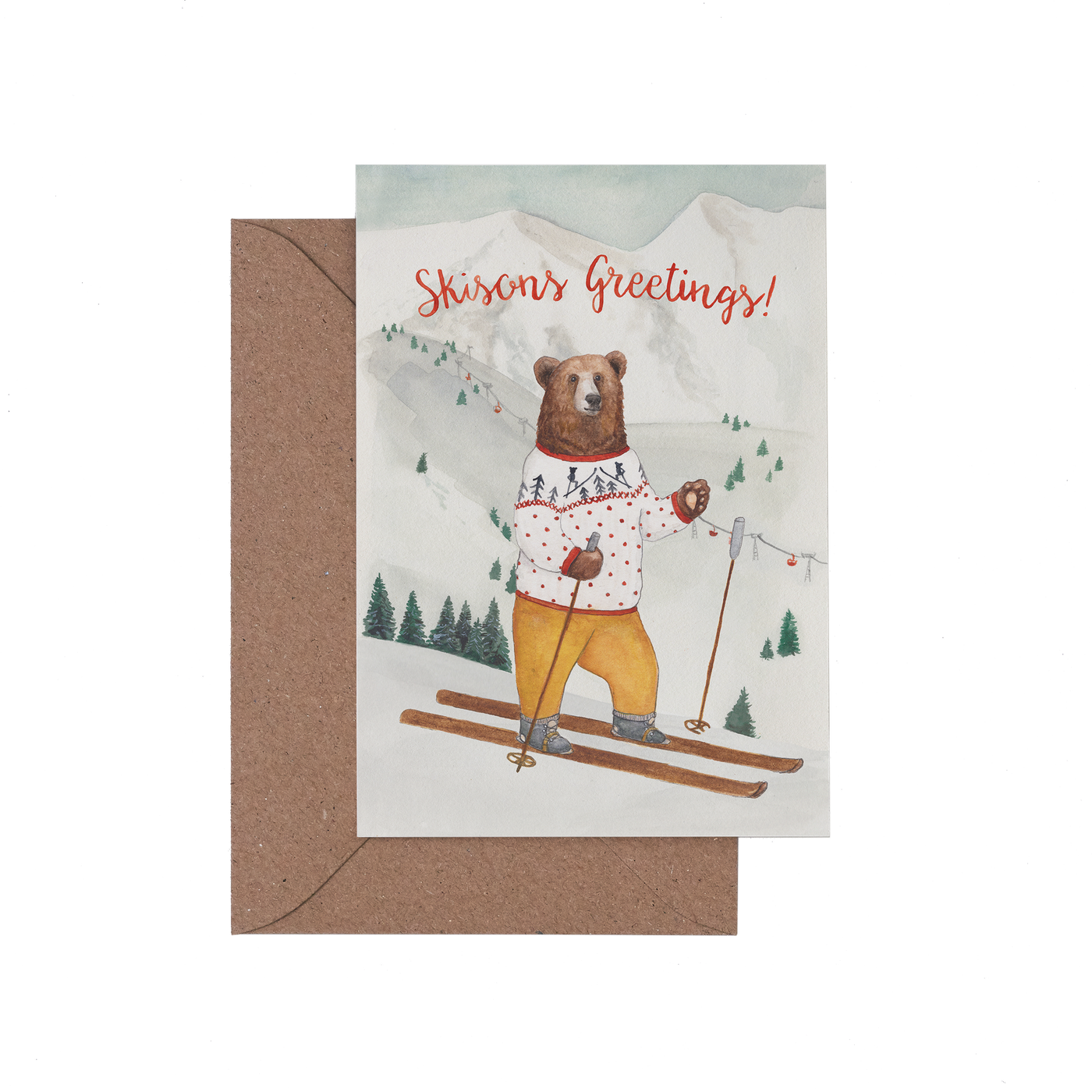 Skisons Greetings Christmas Card