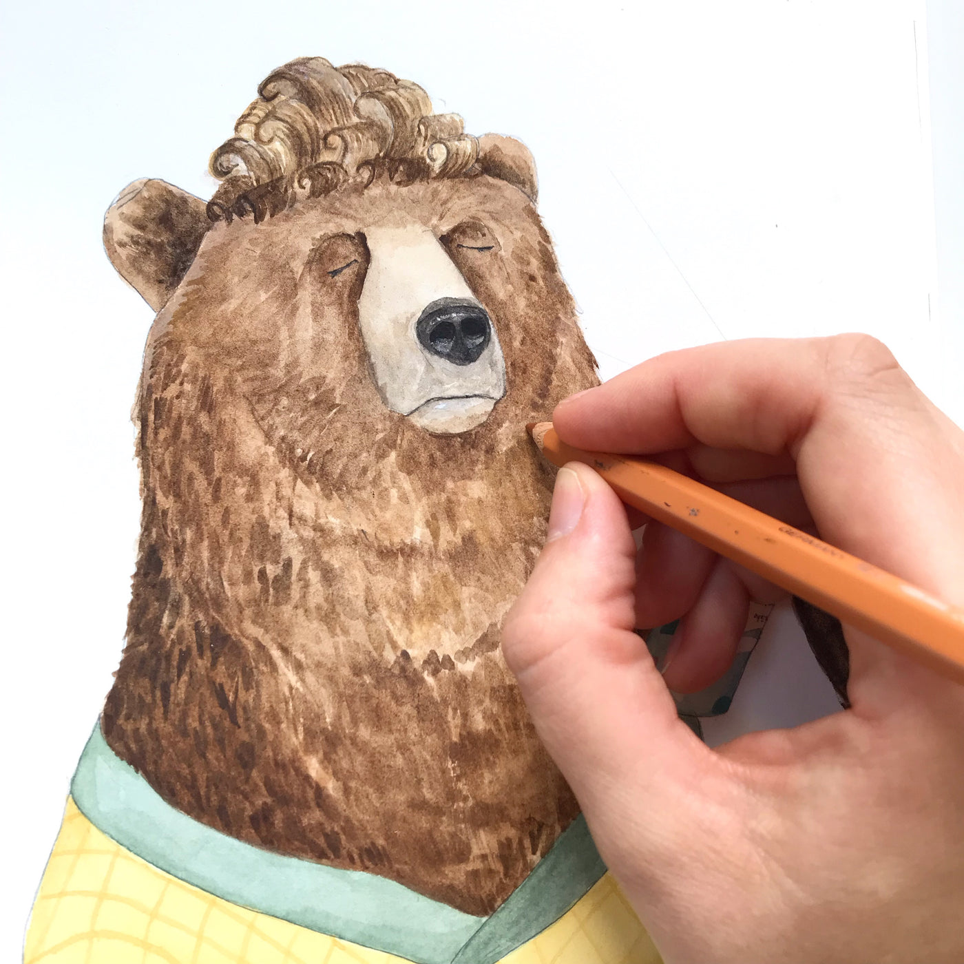 Bear Spray illustration - funny hairspray pun