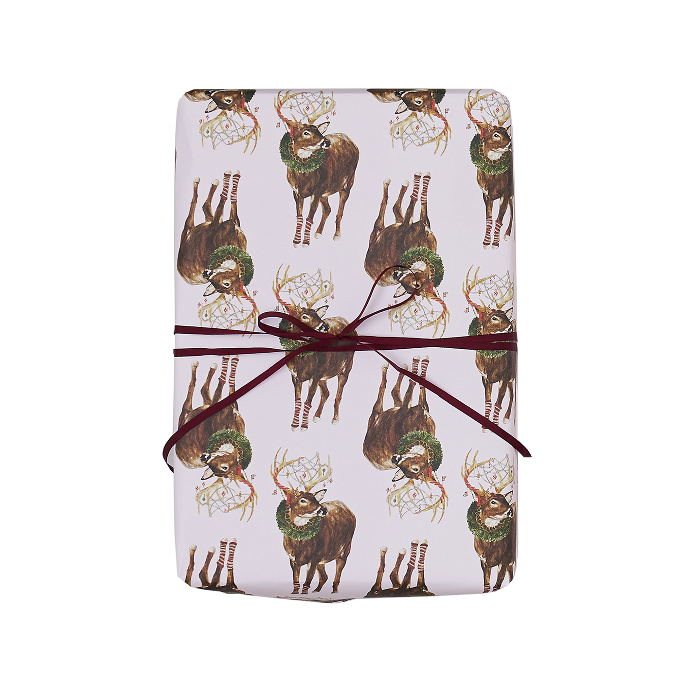 Christmas Deer wrapping paper cut out