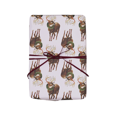 Christmas Deer wrapping paper cut out